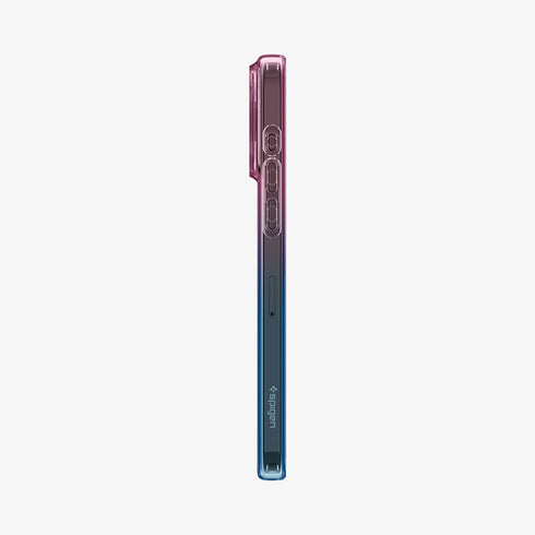 ACS06557 - iPhone 15 Pro Max Case Liquid Crystal in crystal clear showing the back